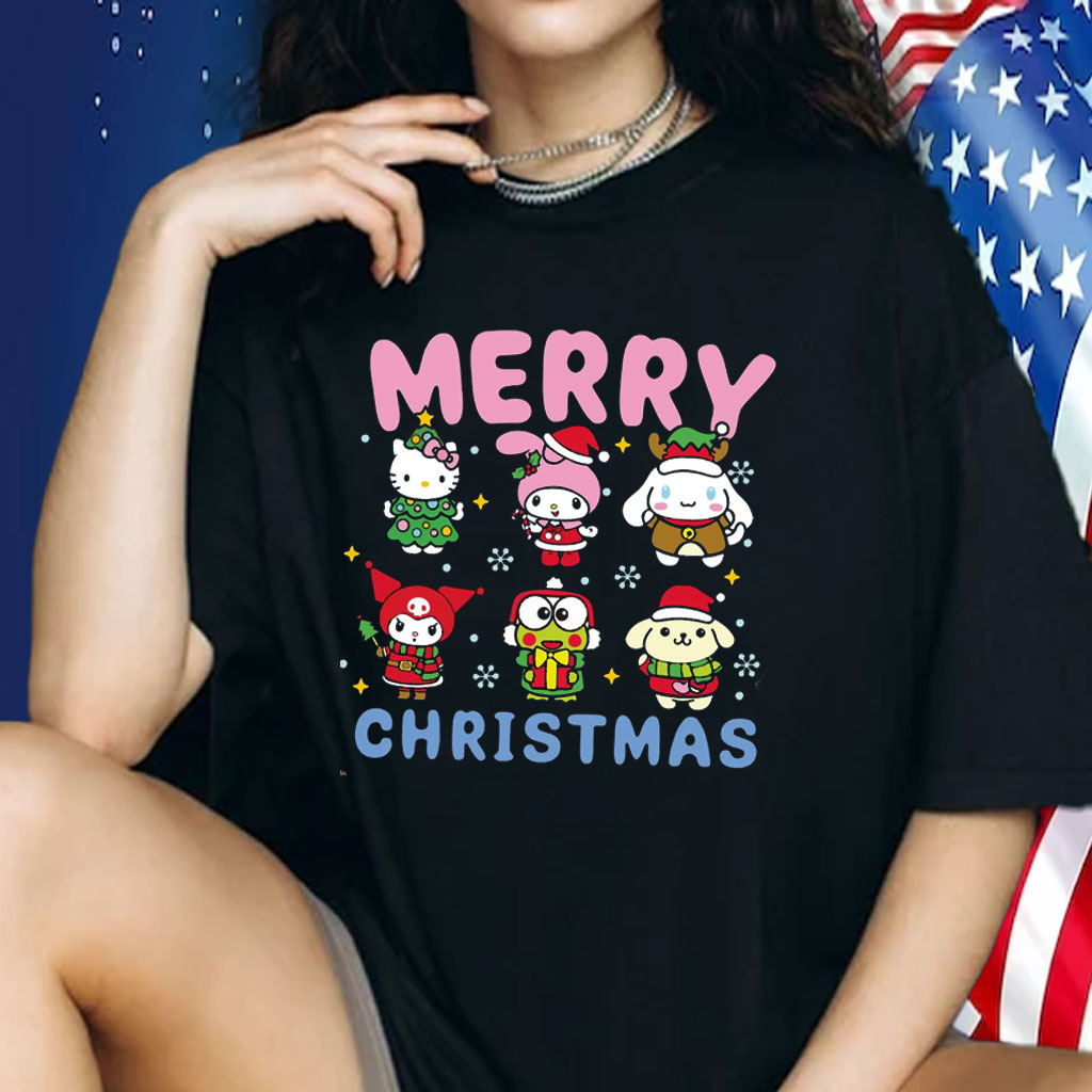 Kitty and Friends Merry christmas Shirt