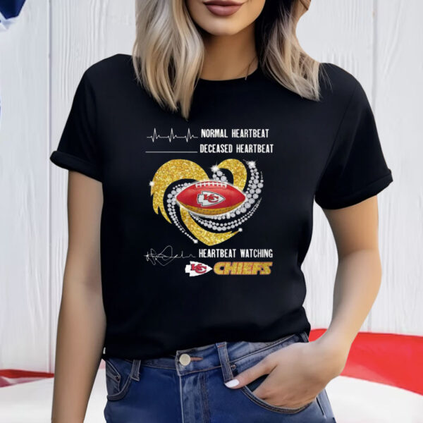 Chiefs Normal Heartbeat Deceased Heartbeat Heartbeat Watching Chiefs Shirt