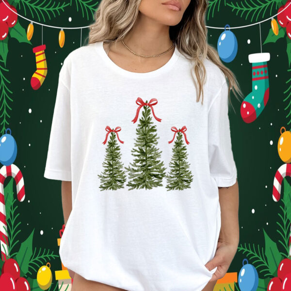 Coquette Christmas tree Shirt, Christmas Sublimation Shirt