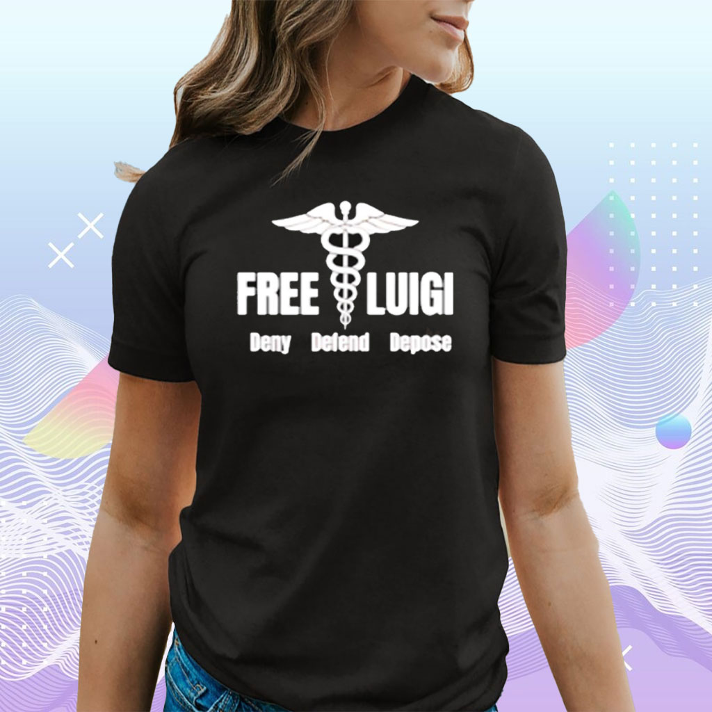 Free Luigi Deny Defend Depose Shirt