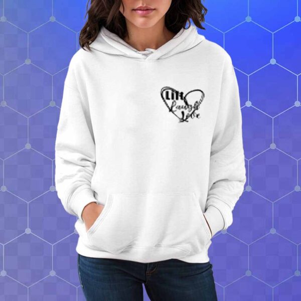 Lift Laugh Love Dark Mode Scribble Heart T-Shirt
