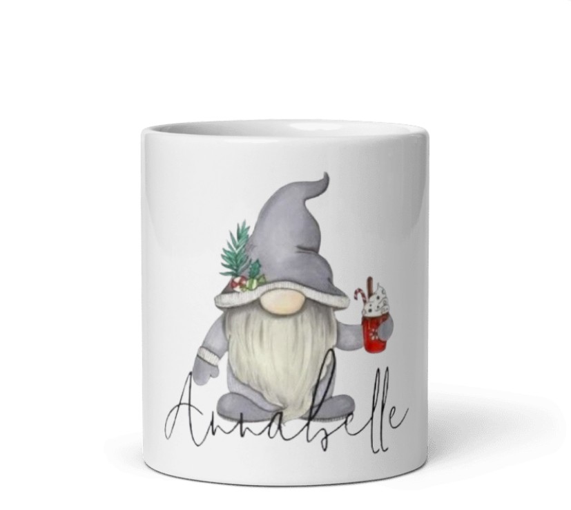 Personalised Christmas Gnome Mug