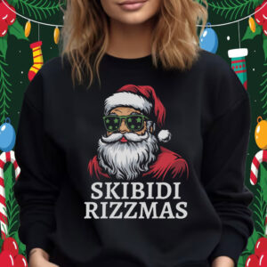 Skibidi Rizzmas Christmas Rizz Santa Claus Charisma Kid Cool Shirt