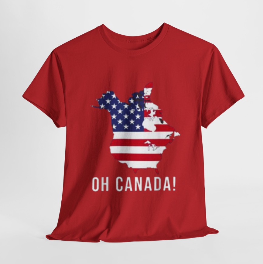 Oh Canada Funny Donald Trump American Flag T-Shirt