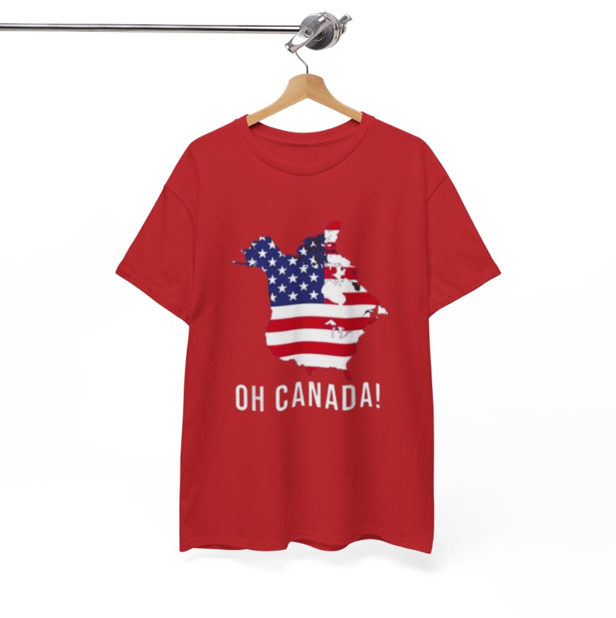 Oh Canada Funny Donald Trump American Flag T-Shirt