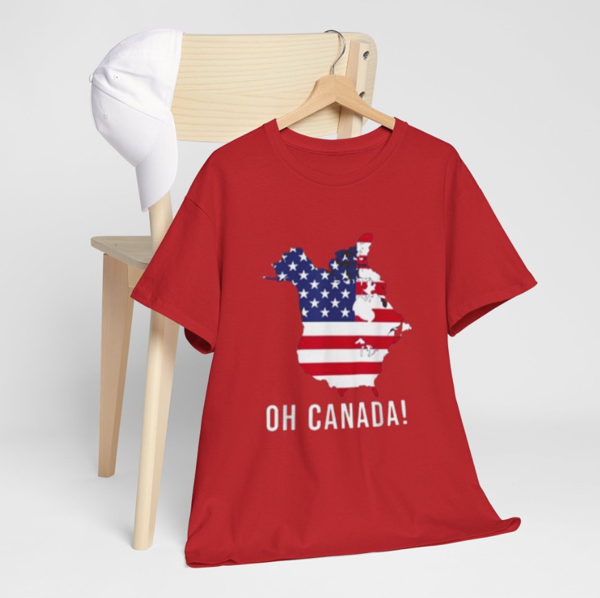 Oh Canada Funny Donald Trump American Flag T-Shirt