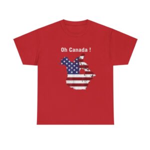 President Trump Saying Oh Canada Map American Flag T-Shirt