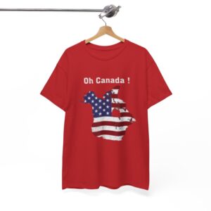 President Trump Saying Oh Canada Map American Flag T-Shirt