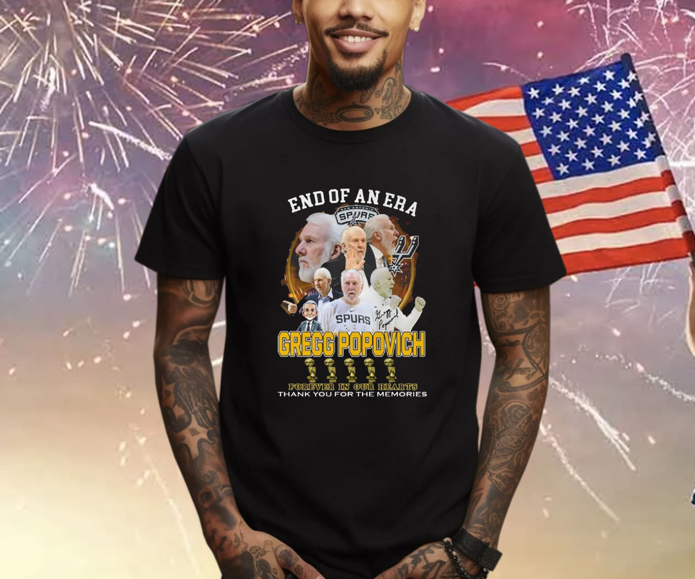 End Of An Era Gregg Popovich Forever In Our Hearts Shirt