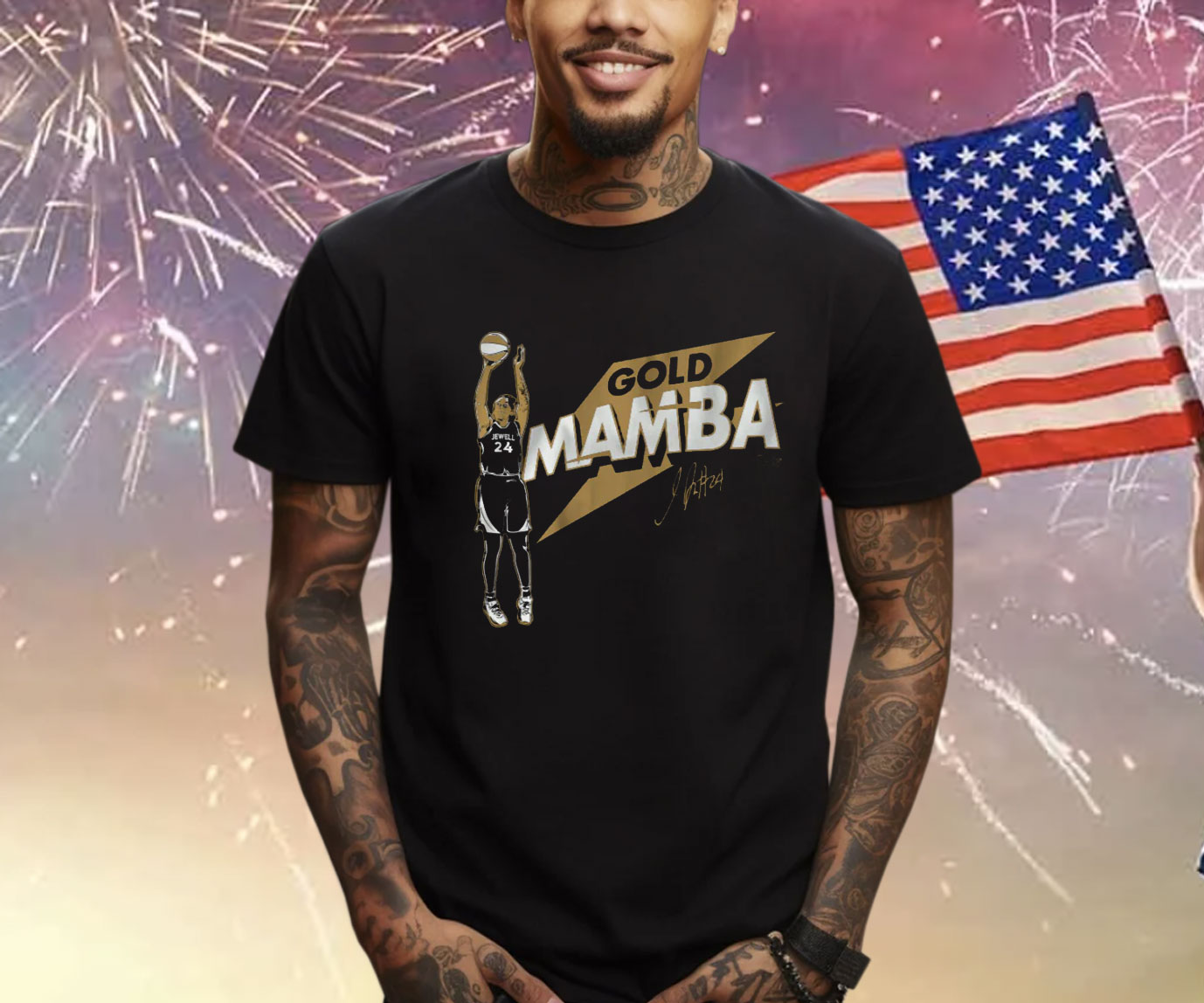Jewell Loyd Vegas Gold Mamba Shirt