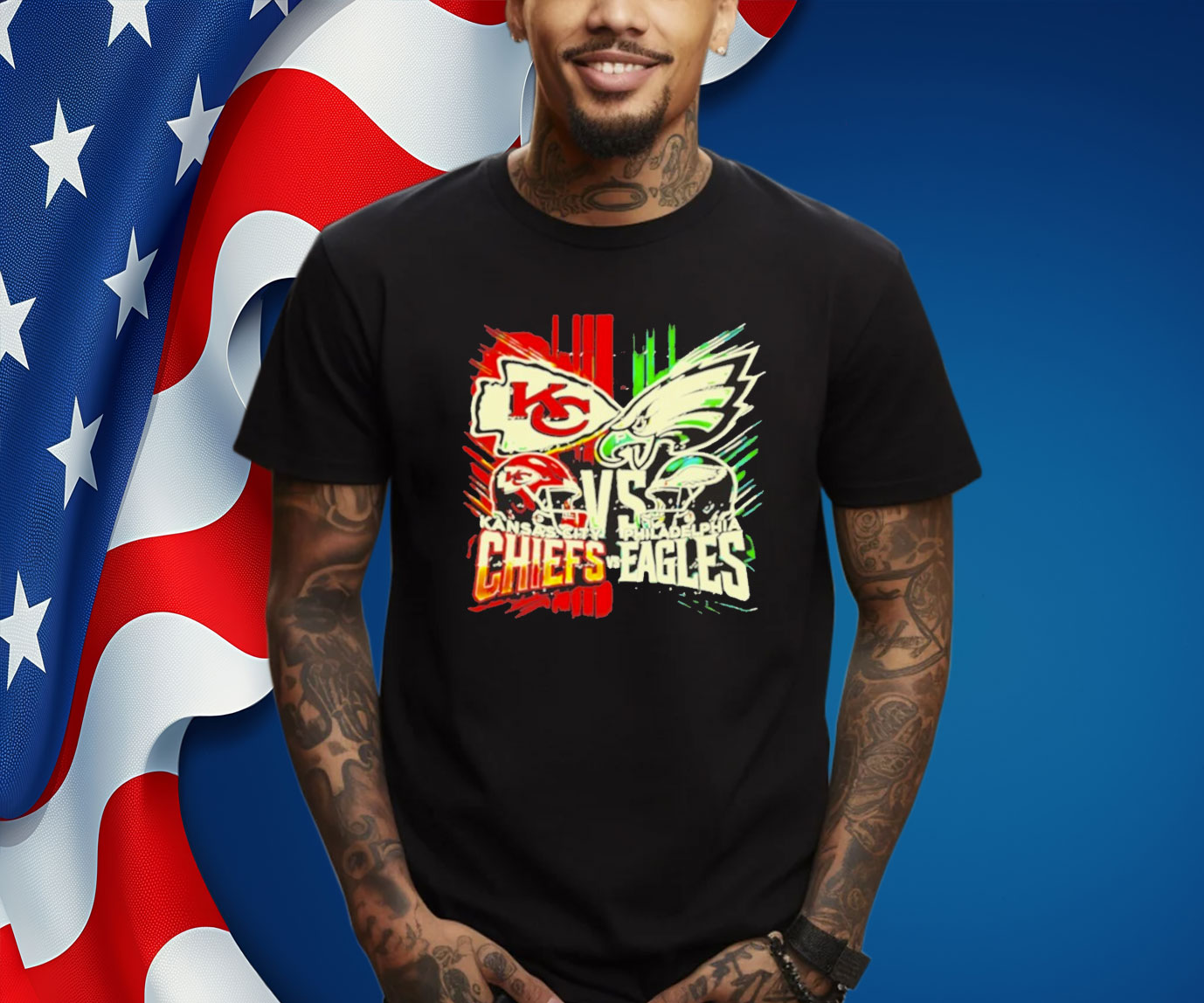 Official Kansas City Chiefs vs. Philadelphia Eagles transparent 2025 shirt