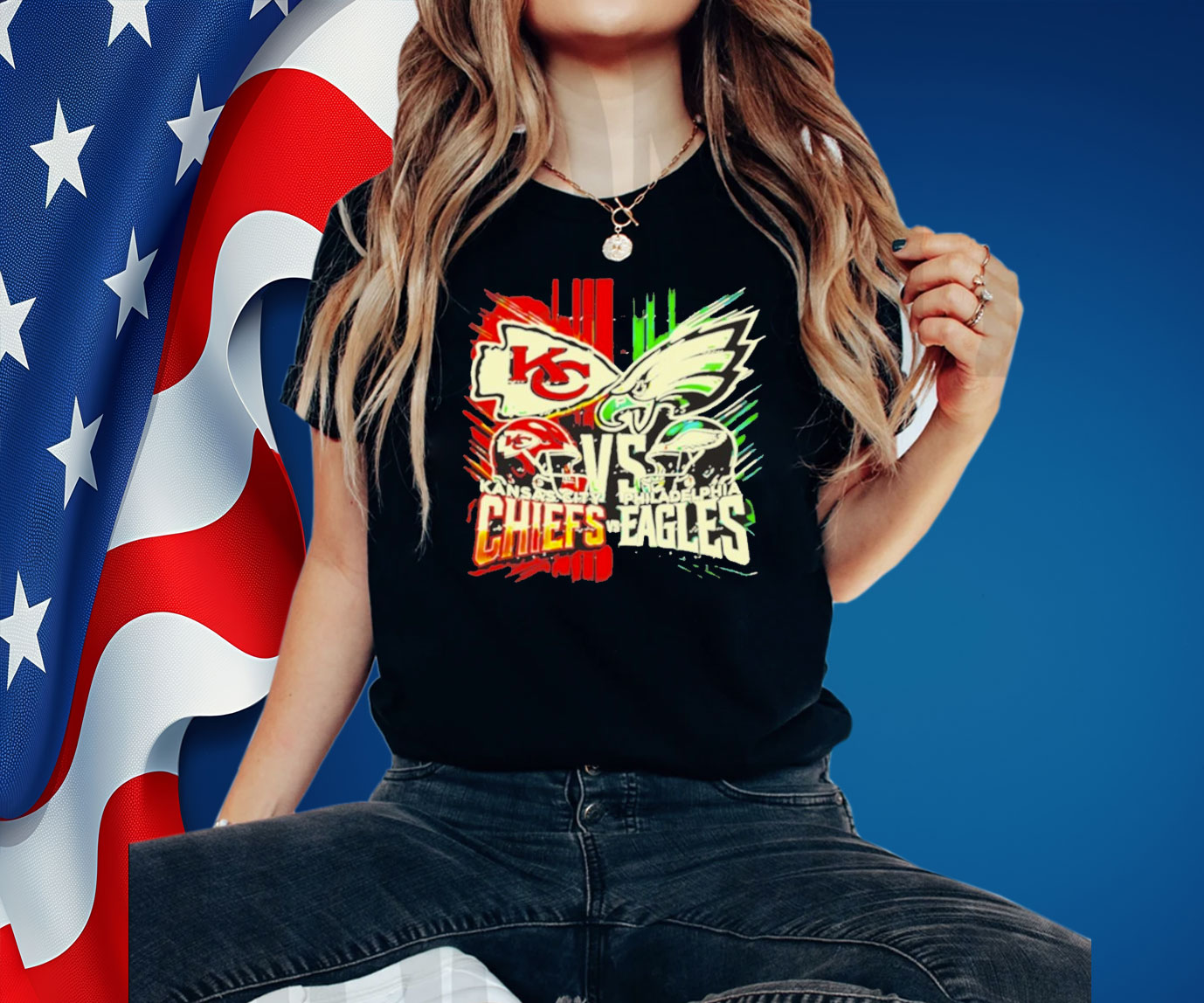 Official Kansas City Chiefs vs. Philadelphia Eagles transparent 2025 shirt