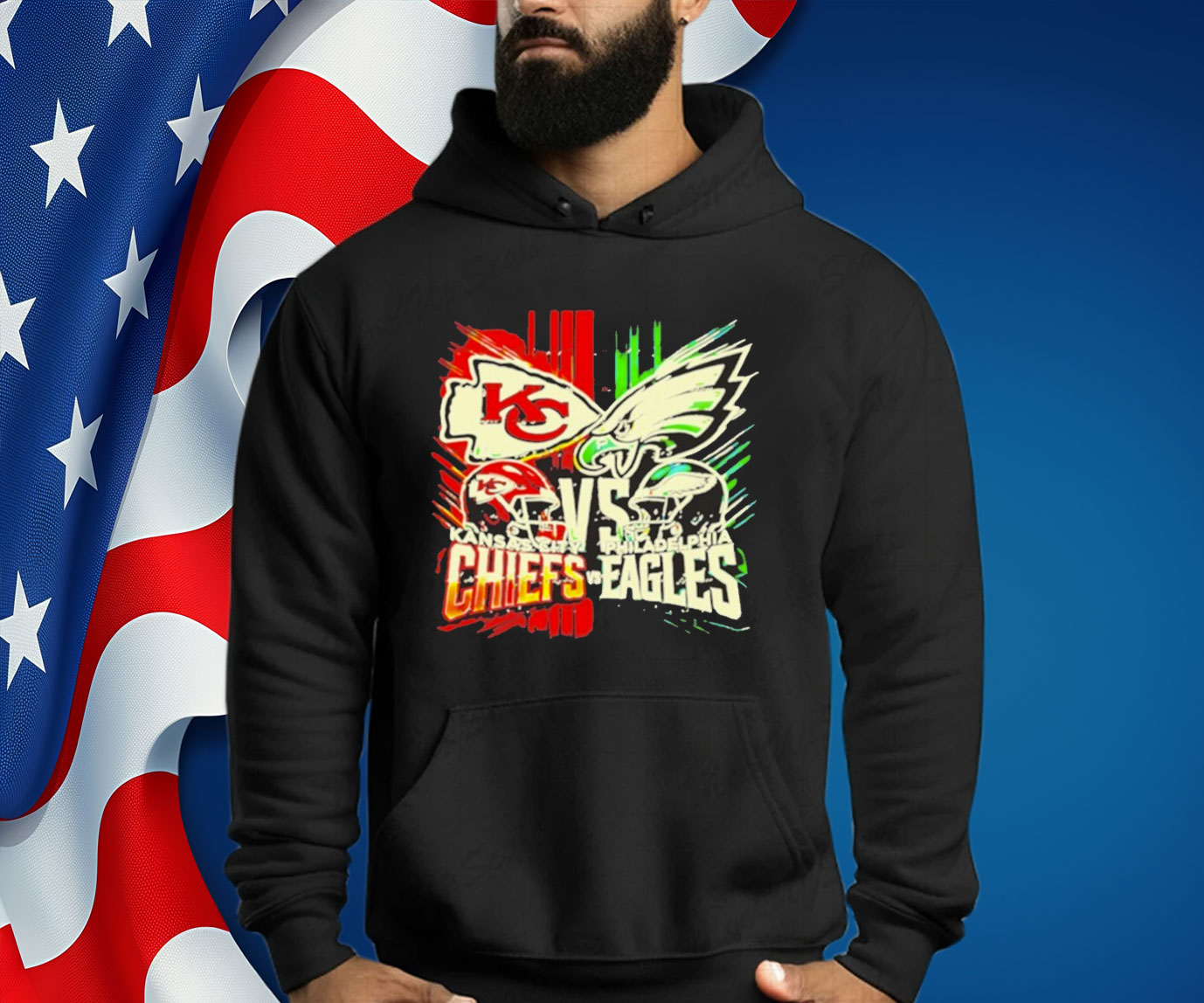 Official Kansas City Chiefs vs. Philadelphia Eagles transparent 2025 shirt