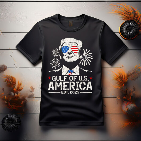 Funny Trump Gulf Of USA America 2025 Happy 4th Of July Trump T-Shirt