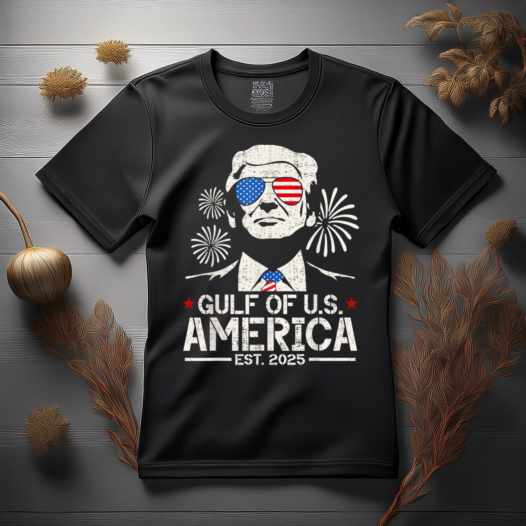 Funny Trump Gulf Of USA America 2025 Happy 4th Of July Trump T-Shirt