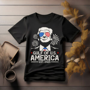 Funny Trump Gulf Of USA America 2025 Happy 4th Of July Trump T-Shirt